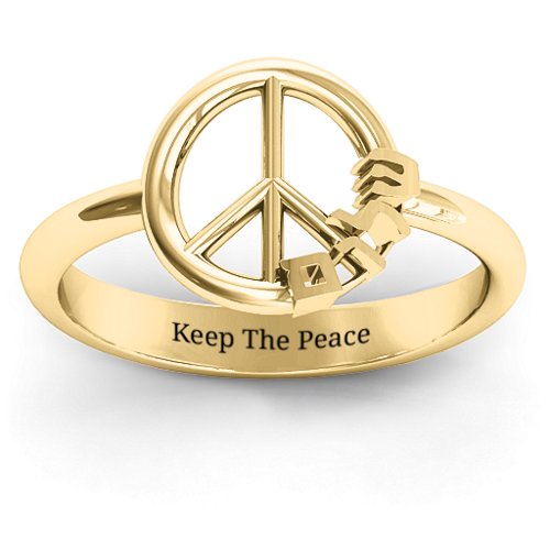 Shalom Peace Ring – 10K Yellow Gold