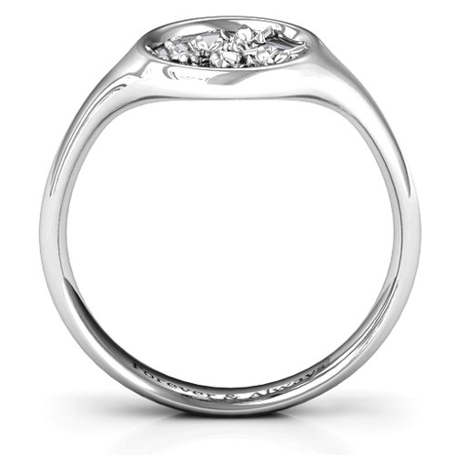 Full Circle Cherry Blossom Ring – Sterling Silver