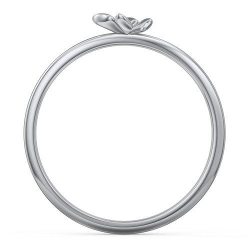 Engravable Stacking Butterfly Ring – Sterling Silver