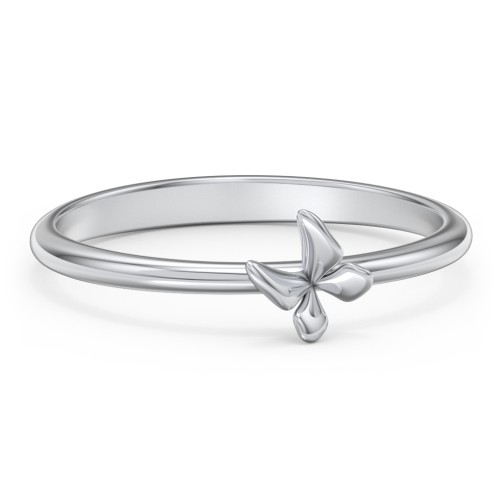 Engravable Stacking Butterfly Ring – Sterling Silver