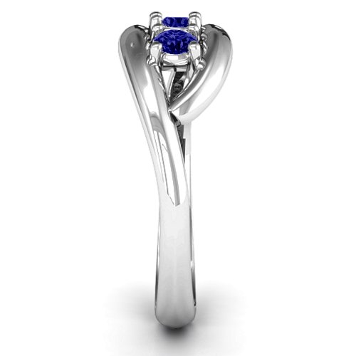 Perfect Pair Couple's Ring – Sterling Silver with Blue Sapphire