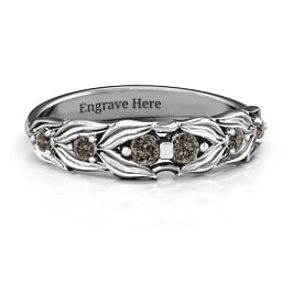 Leaves of Love 6 Stone Ring