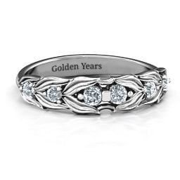 Leaves of Love 6 Stone Ring