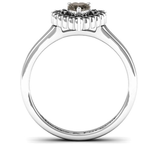 Heart in Heart Halo Ring