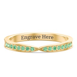 Tapered Stacking Band with Accents