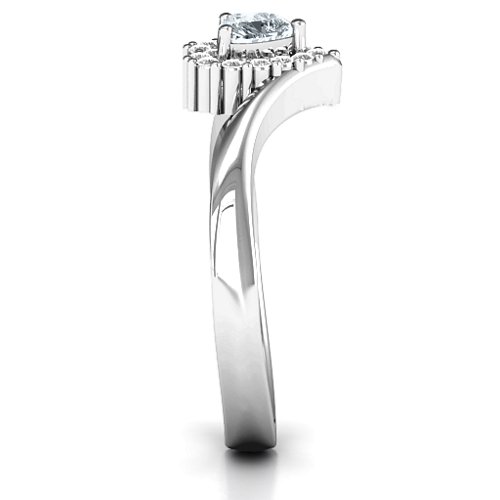 Peak of Love Ring – Sterling Silver with Cubic Zirconia and White Premium Zirconia