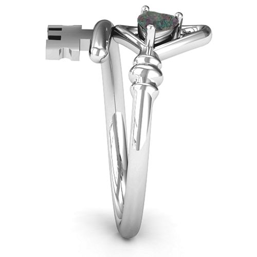 Key to Her Heart Ring – Sterling Silver with Alexandrite
