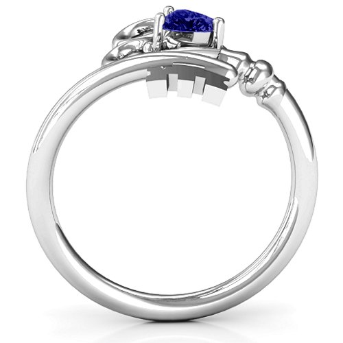 Key to Her Heart Ring – Sterling Silver with Blue Sapphire