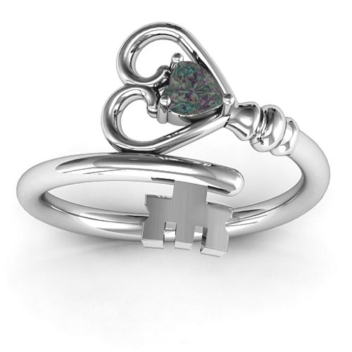 Key to Her Heart Ring – Sterling Silver with Alexandrite