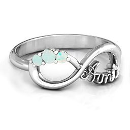 Aunt's Infinite Love Ring with Stones