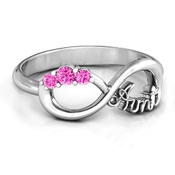 Aunt's Infinite Love Ring with Stones