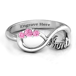 Aunt's Infinite Love Ring with Stones