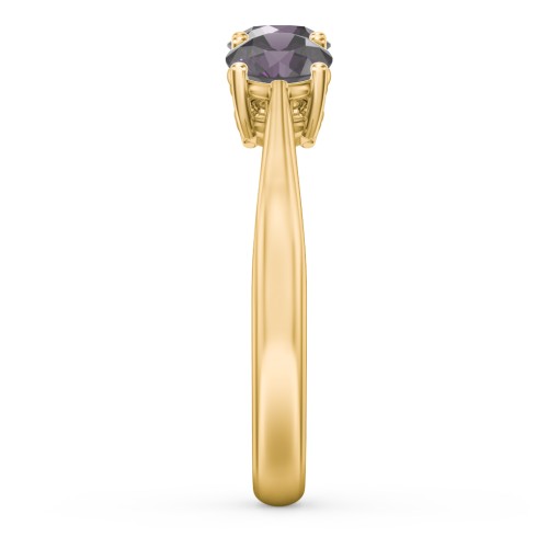 Radiant Trinity Ring – 18K Gold Plated Silver with Alexandrite