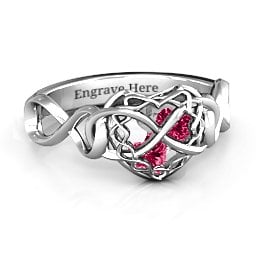 My Infinite Love Caged Hearts Ring