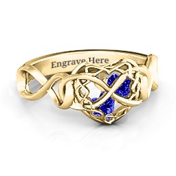 My Infinite Love Caged Hearts Ring