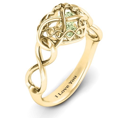 My Infinite Love Caged Hearts Ring