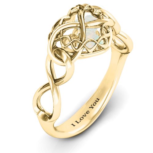 My Infinite Love Caged Hearts Ring