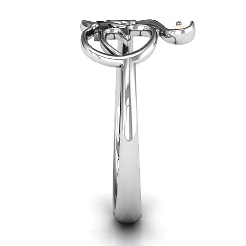 Spiritual Heart Om Ring