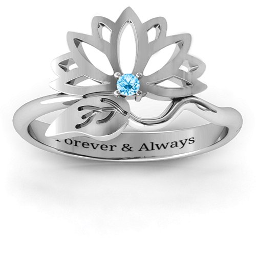Leaves and Lotus Wrap Ring