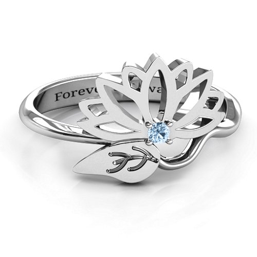Leaves and Lotus Wrap Ring