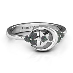 Beautiful Night Ring in 925 Sterling Silver with Alexandrite