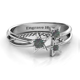 Twinkling Starlight Ring in 925 Sterling Silver with Alexandrite