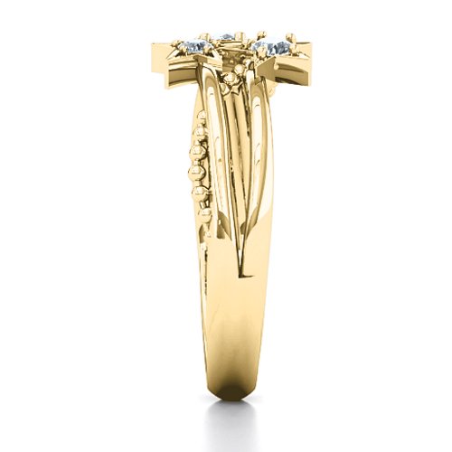 Twinkling Starlight Ring – 10K Yellow Gold with Cubic Zirconia