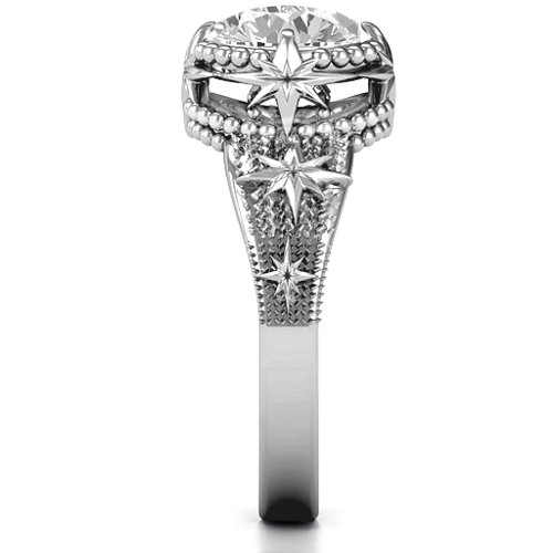 Showstopper Star Ring – Sterling Silver with White Premium Zirconia