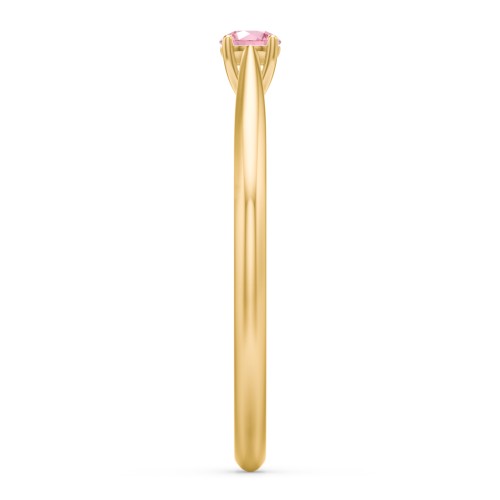 Classic Solitaire Sparkle Ring – 18K Gold Plated Silver with Pink Tourmaline