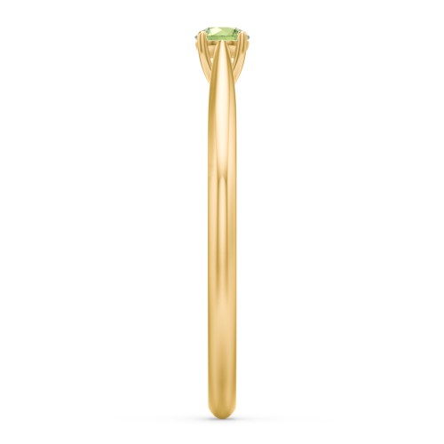 Classic Solitaire Sparkle Ring – 18K Gold Plated Silver with Peridot