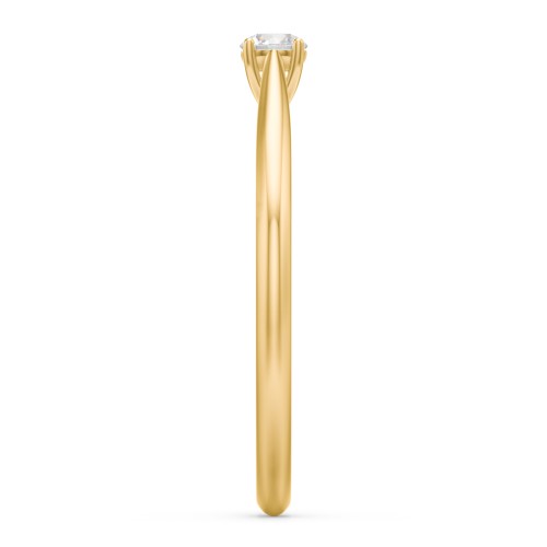 Classic Solitaire Sparkle Ring – 10K Yellow Gold with Diamond