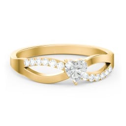Split Shank Heart Promise Ring