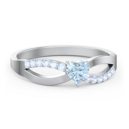 Split Shank Heart Promise Ring