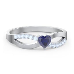 Split Shank Heart Promise Ring