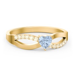 Split Shank Heart Promise Ring