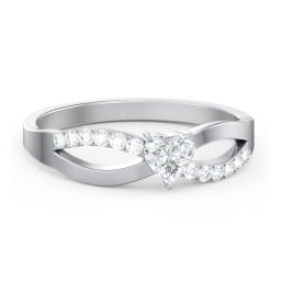 Split Shank Heart Promise Ring