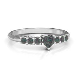 Beaming with Love Ring in 925 Sterling Silver with Alexandrite