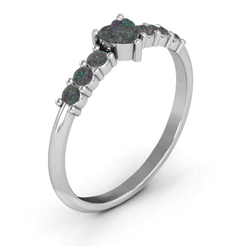 Beaming with Love Ring – Sterling Silver with Alexandrite