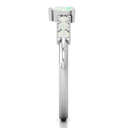 Beaming with Love Ring – Sterling Silver with Opal