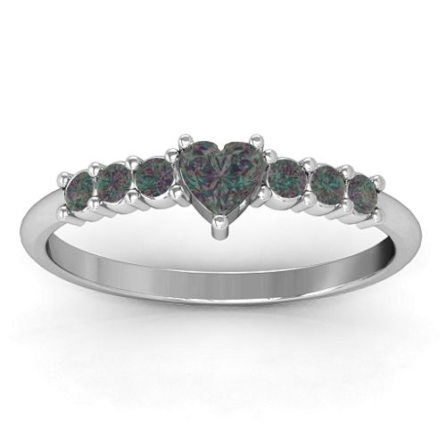Beaming with Love Ring – Sterling Silver with Alexandrite