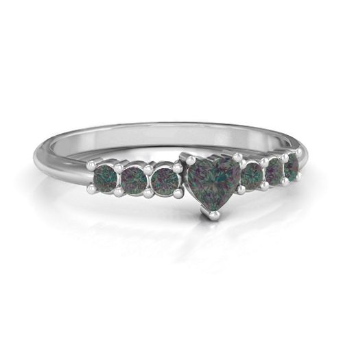 Beaming with Love Ring – Sterling Silver with Alexandrite