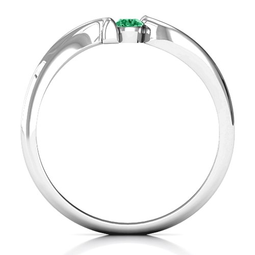 For Always Ring – Sterling Silver with Emerald