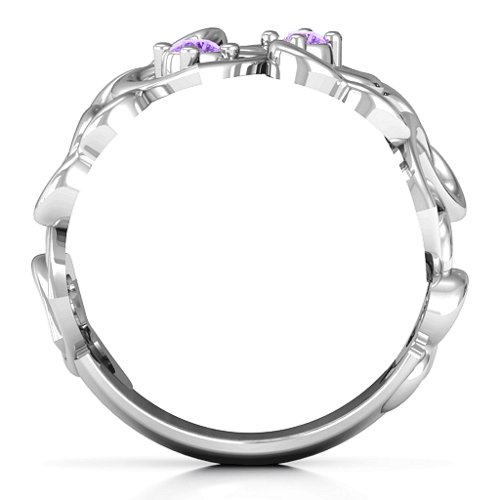 Your Heart and Mine Ring – Sterling Silver with Amethyst