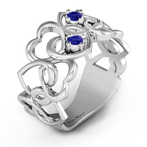 Your Heart and Mine Ring – Sterling Silver with Blue Sapphire