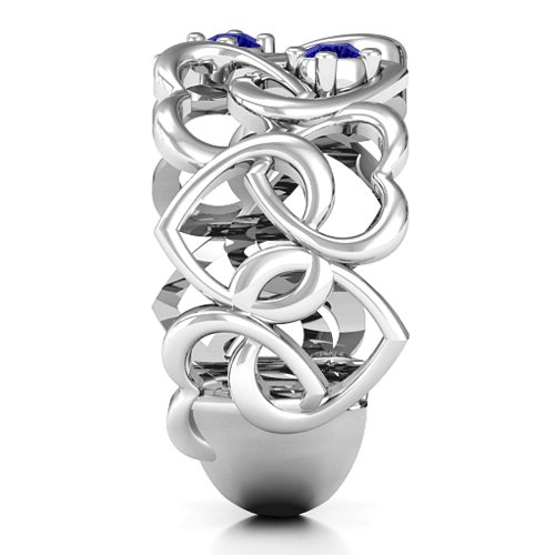 Your Heart and Mine Ring – Sterling Silver with Blue Sapphire