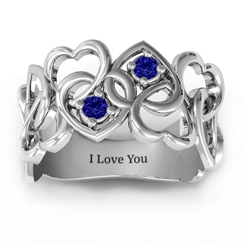 Your Heart and Mine Ring – Sterling Silver with Blue Sapphire