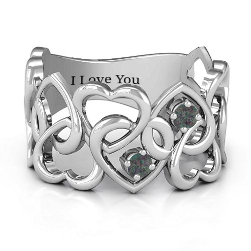 Your Heart and Mine Ring – Sterling Silver with Alexandrite
