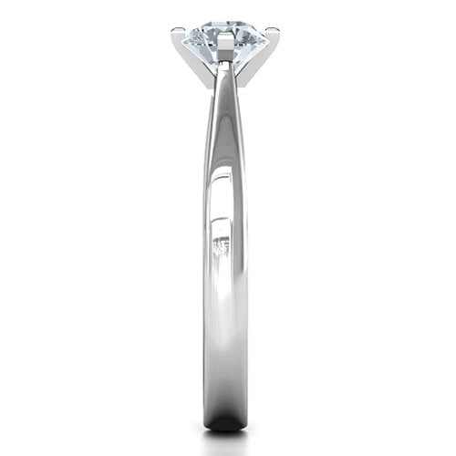 Classic Round Solitaire Ring – Sterling Silver with Cubic Zirconia