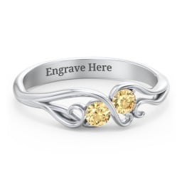 Swirl of Style Birthstone Ring