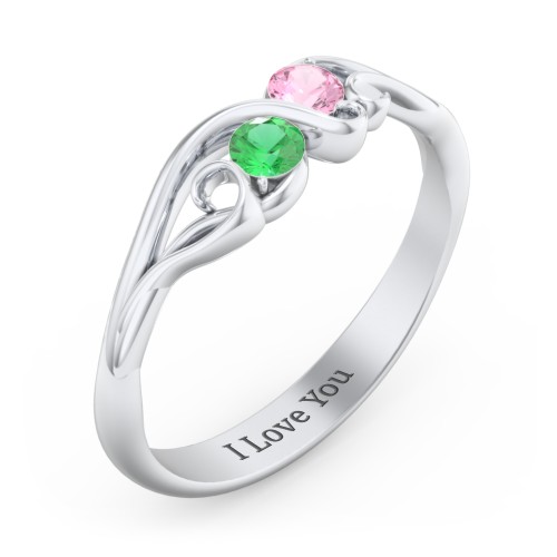 Swirl of Style Birthstone Ring